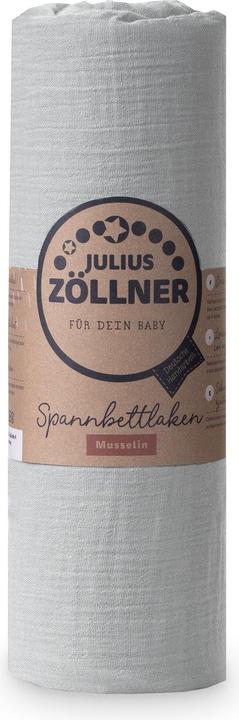 Produktbild Julius Zöllner Fix-Leintuch Musselin 60 x 120 cm, Grau (60 x 120 cm)