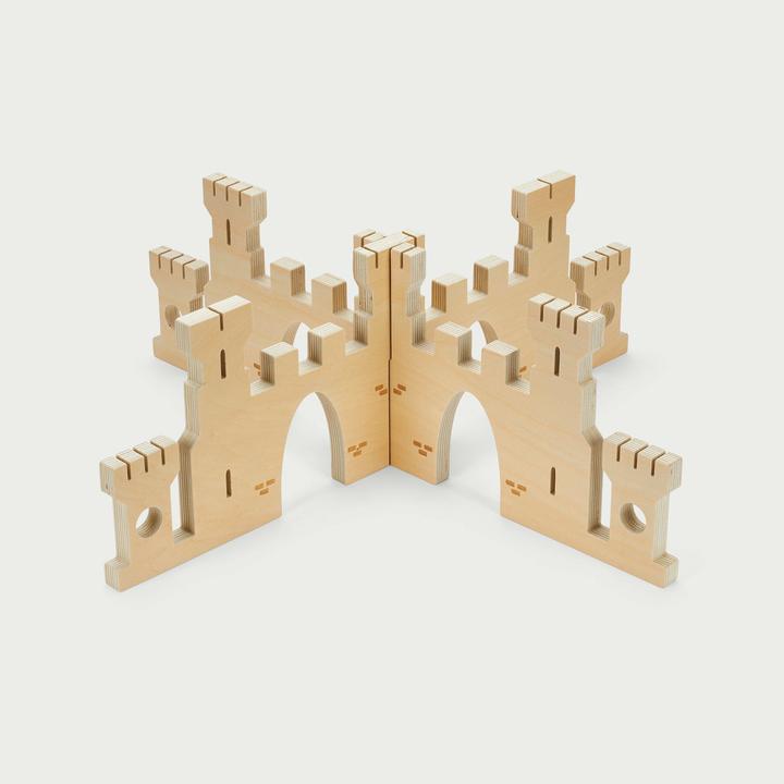 Actual product image TickiT Slot-together wooden castle scene