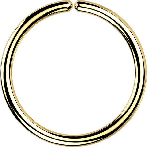 Produktbild Star Piercing Micro Piercing Ring vergoldet mit Titanium Beschichtung (Chirurgenstahl 316L)