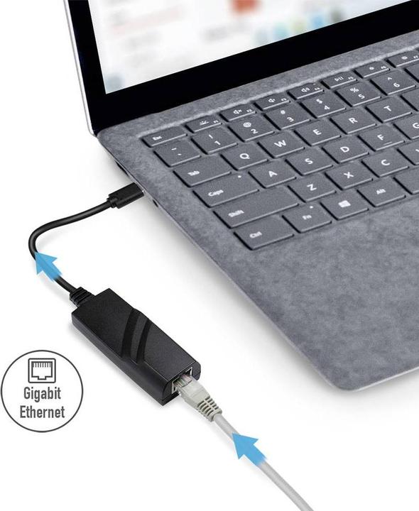 Produktbild LogiLink USB 3.2 Gen 1, USB-C auf Gigabit Adapter (USB-C)