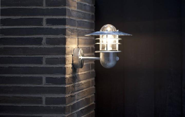 Actual product image Nordlux Agger, wall lamp w sensor, galvanized (E27, IP54)
