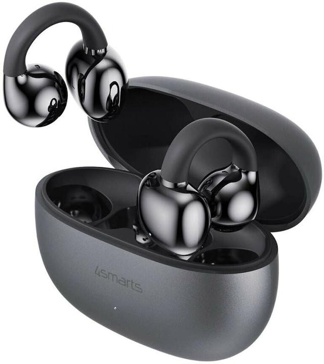 4smarts Open-Ear-Kopfhörer SkyBuds Clip Grau, Detailfarbe: Grau (NC, 28 h, Draadloze)