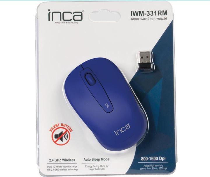 Immagine prodotto Inca Mouse IWM-331RM senza fili, silenzioso, 1600 DPI, vendita al dettaglio BLU (Senza fili)