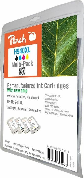 Image du produit Peach 940XL Multipack (M, Y, CF, C)
