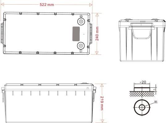 Produktbild Ritar LiFePO4 Batterie 12,8V 300Ah Winter (12.80 V, 300 Ah)