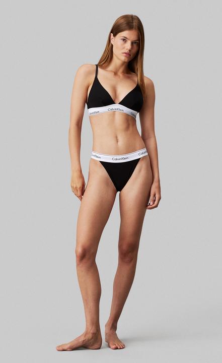 Produktbild Calvin Klein Damen Tanga High Leg mit Stretch, Schwarz (Black), XS (XS)