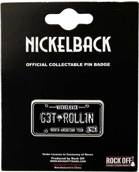 Nickelback Nummernschild Abzeichen ZinkLegierung