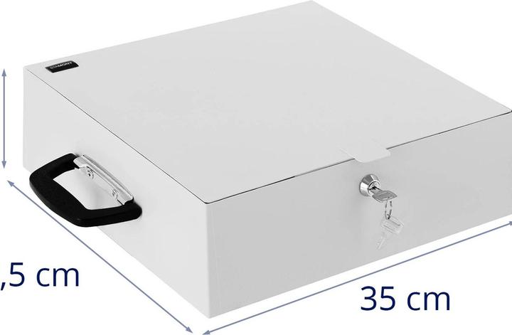 Produktbild Stamony Dokumentenkassette abschliessbar Dokumentenbox A4 Kassette 35 x 32 x 11 cm (12.32 l)