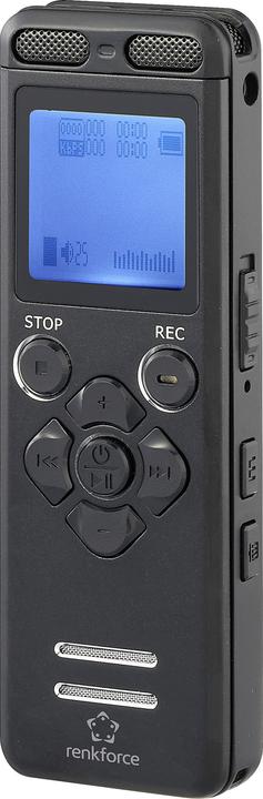 Produktbild Renkforce RF-DVR-E36 Digitales Diktiergerät Aufzeichnungsdauer (max.) 70 h Schwa (8 GB)