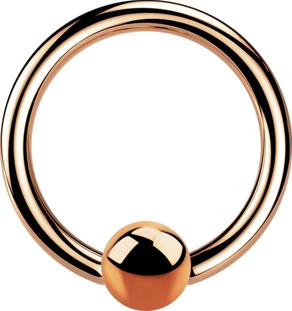 Produktbild Star Piercing Micro Ball Closure Ring rosegold (Chirurgenstahl 316L, ohne Messing)