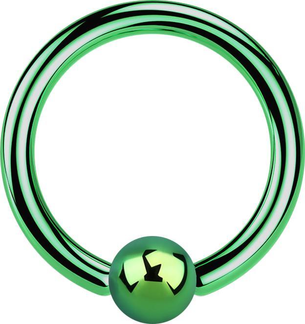 Immagine prodotto Star Piercing Anello di chiusura a sfera verde (senza ottone, Titanio G23)