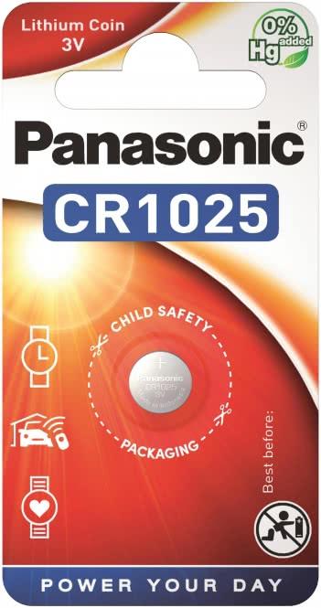 Actual product image Panasonic Lithium Power CR1025 (1 pcs., CR1025, 30 mAh)