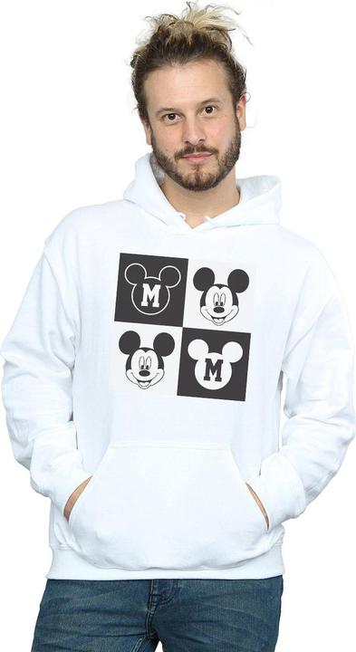 Immagine prodotto Disney Mickey Mouse Smiling Squares Felpa con Cappuccio Uomo (L)