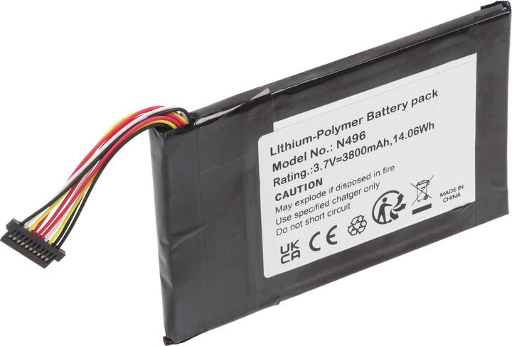 Actual product image XCell BATTERY 3.7V 3.800mAh 14.06Wh Li-Polymer N496 for GPS Magellan TRX7