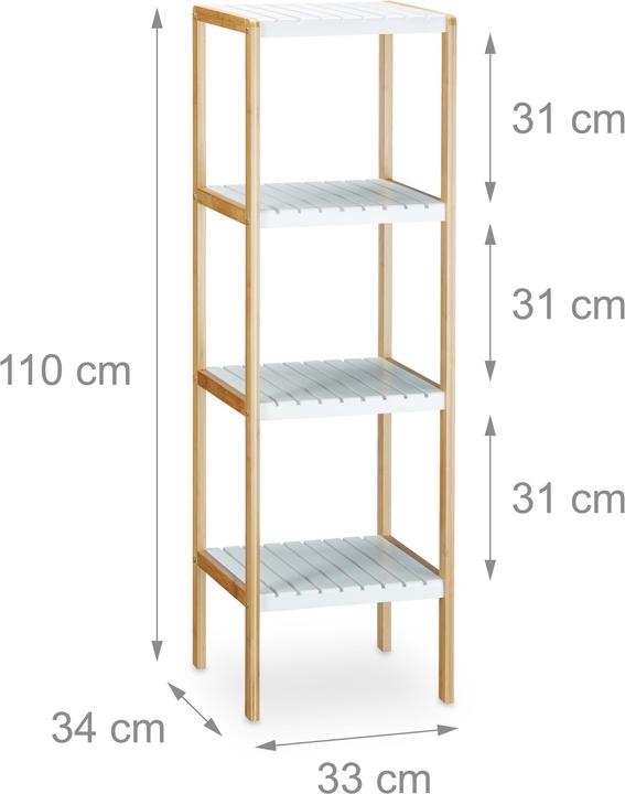 Actual product image Relaxdays Bamboo (33 x 34 x 110 cm)