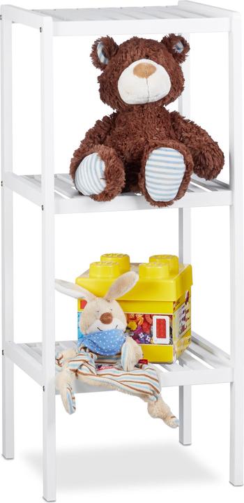Actual product image Relaxdays Bamboo Bathroom Shelf (34.5 x 33 x 80 cm)