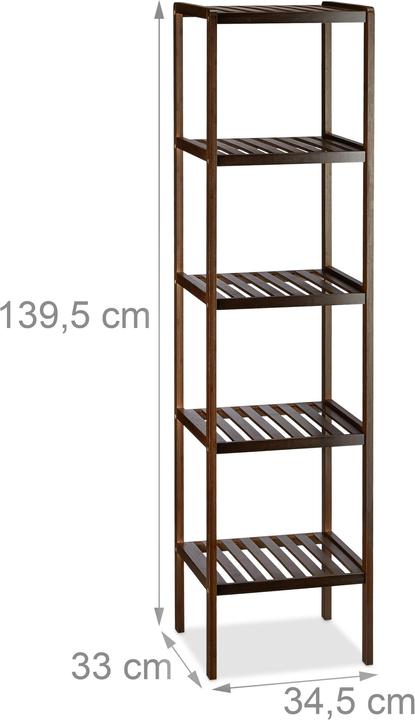 Actual product image Relaxdays Bathroom shelf (34.5 x 33 x 139.5 cm)