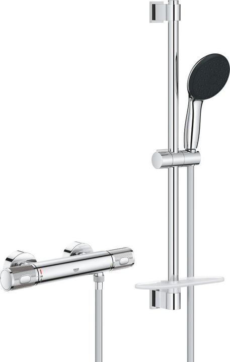 Actual product image Grohe Precision Feel QuickFix Thermostat-Duscharmatur und Vitalio Start 110 Brausestangenset, Länge 600mm