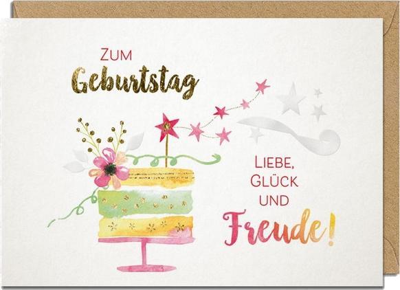 Actual product image Greeting card - For your birthday love, happiness and joy - with envelope (1 pcs.)