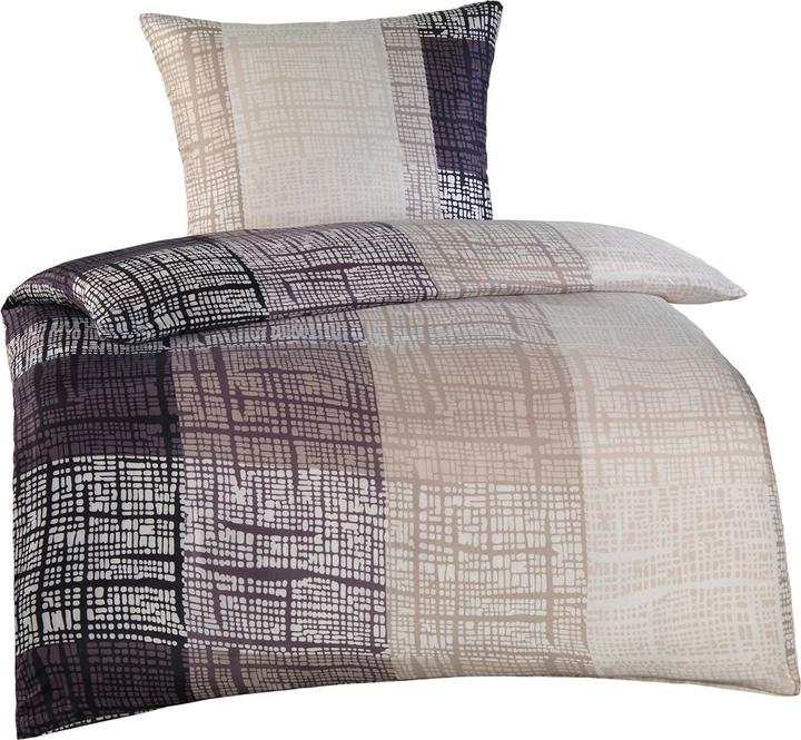 HTI-Living Bettwäsche 2-teilig 135 x 200 Microfaser Braun/Beige (Bettwäsche Set, 135 x 200 cm)