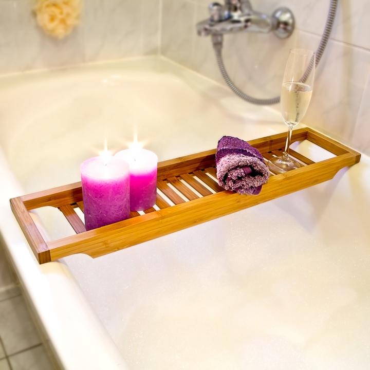 Produktbild Relaxdays Bambus Badewannenablage (65 x 15 x 4 cm)