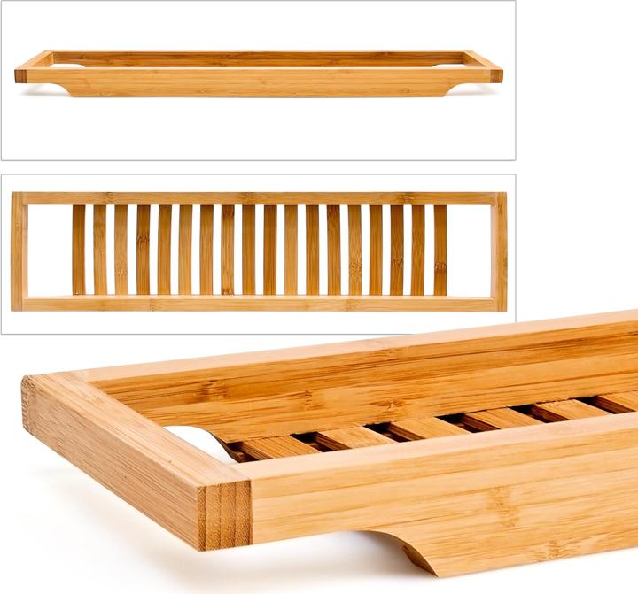 Produktbild Relaxdays Bambus Badewannenablage (65 x 15 x 4 cm)