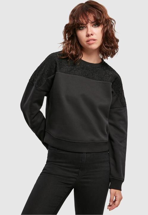 Produktbild Urban Classics Ladies Short Oversized Lace Inset Crew (L)