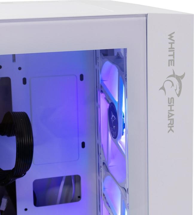 Produktbild White Shark Shark GCC-2401 Warhead-3 White 4 Fans 12cm RGB (ITX, ATX, E-ATX)