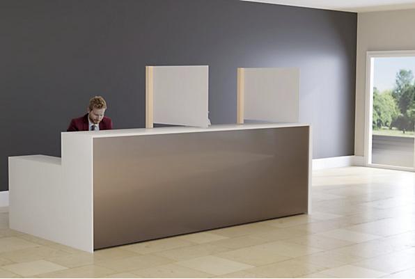 Actual product image Paperflow Protective partition with base, HxW 1760 x 980 mm, wall colour white.