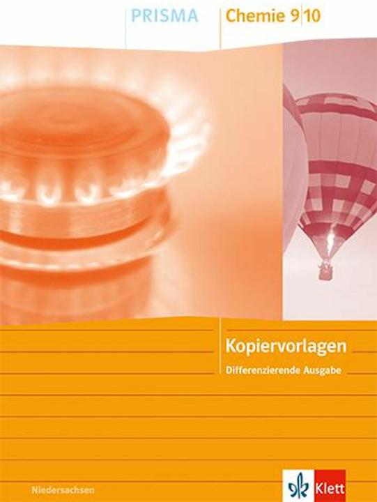 Actual product image PRISMA Chemistry 9/10. copy templates/worksheets grade 9/10. differentiated edition Lower Saxony (German, Ernst Klett Publishers, 2023)