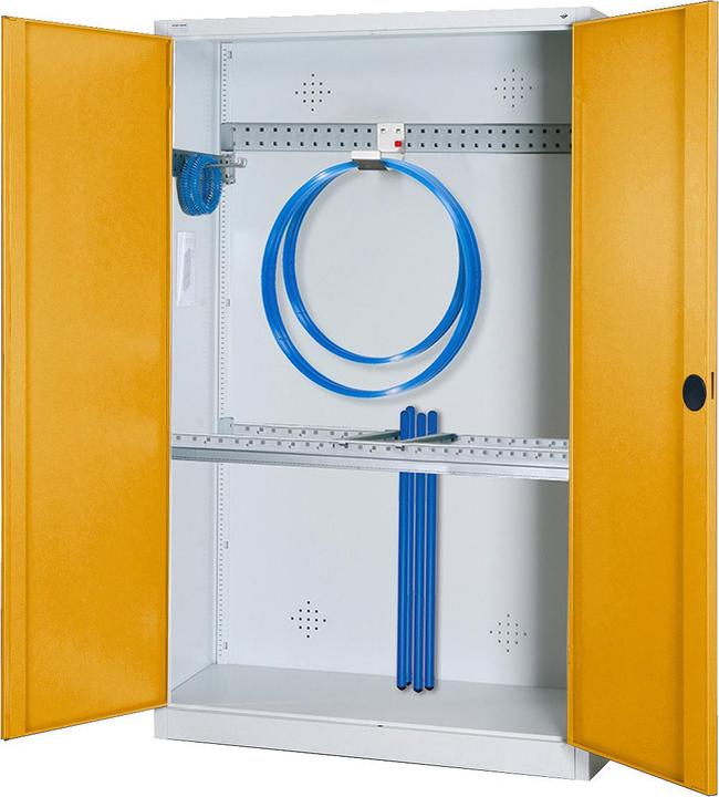 Produktbild C+P Modul-Sportgeräteschrank mit Grundausstattung (HxBxT: 195x120x50 cm, mit Vollblech-Flügeltüren)