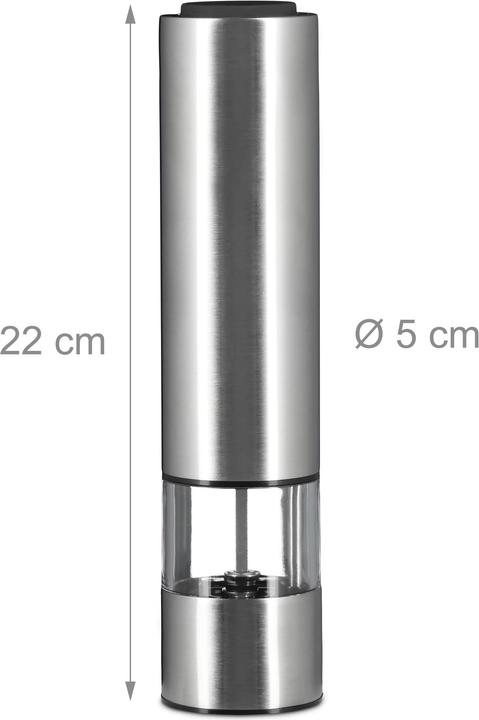Produktbild Relaxdays Elektrische Pfeffermühle (Pfeffer, Salz, Meersalz, Chili)