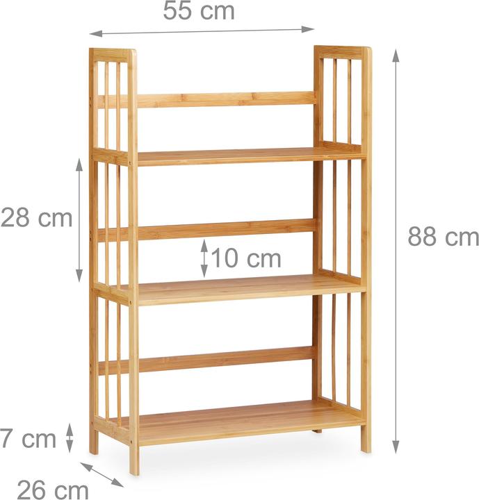 Actual product image Relaxdays Free-standing shelves (55 x 26 x 88 cm)