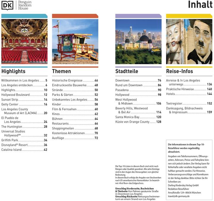Produktbild Top 10 Reiseführer Los Angeles (Deutsch, DK Verlag Reise, 2022)