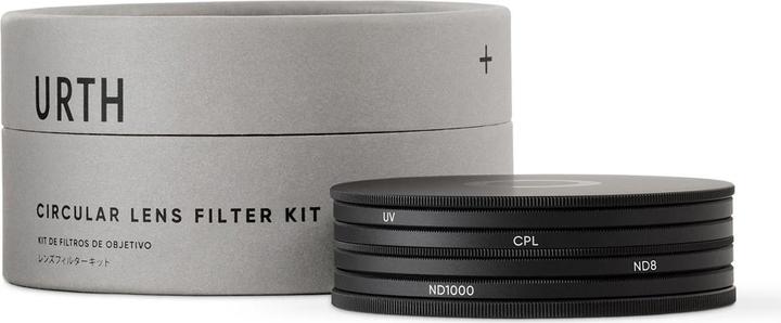Actual product image Urth 62mm UV, Circular Polarizing (CPL), ND8, ND1000 Lens Filter Kit (Plus+) (UV filter, 62 mm)