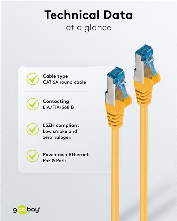 Actual product image Goobay patch cable (S/FTP, CAT6a, 3 m)