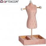Image du produit Giftdecor porte-bijoux mannequin velours décoration rose r