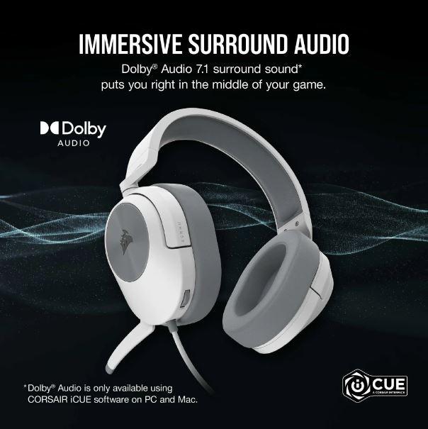 Immagine prodotto Corsair HS55 Surround Bianco (Cablato)