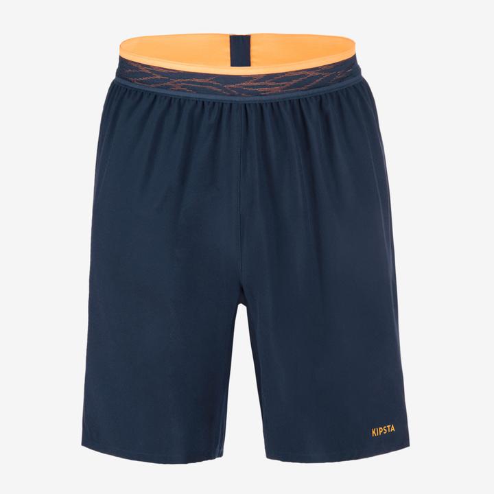 Produktbild Kipsta Damen/Herren Fussball Shorts - CLR marineblau/orange (XL)
