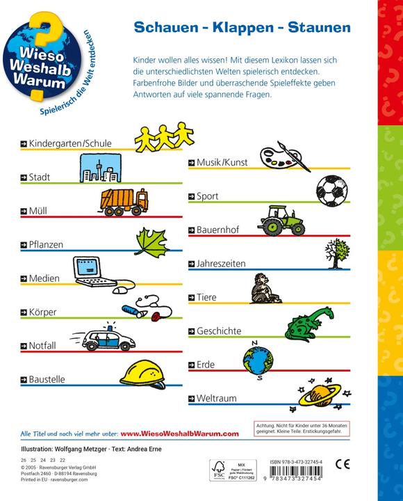 Actual product image Ravensburger Mein erstes Lexikon (German, Andrea Erne, Wolfgang Butcher, 2011)