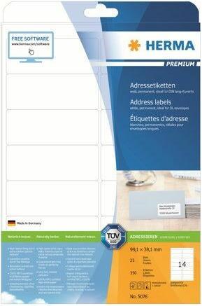 Produktbild HERMA Adressetiketten A4