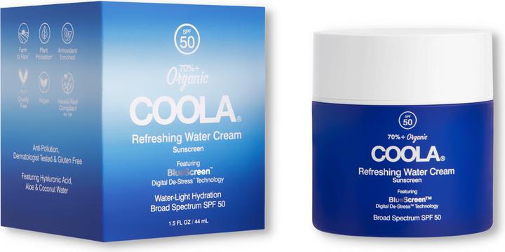 Coola Suncare Refreshing Water (Sonnencreme Gesicht, SPF 50, 44 ml, 44 g)