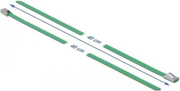 Produktbild Delock Edelstahlkabelbinder 400x4,6 10 Stk. (Kunststoffkabelbinder, 400 mm, 10 Stk.)