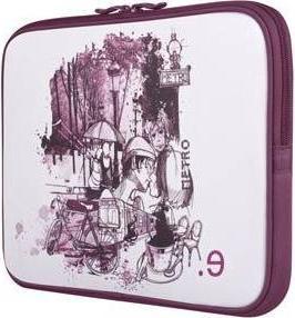 Actual product image Be.ez Sleeve for MacBook Pro 13" LA Edition dress 'I LOV PARIS' with zip (13")