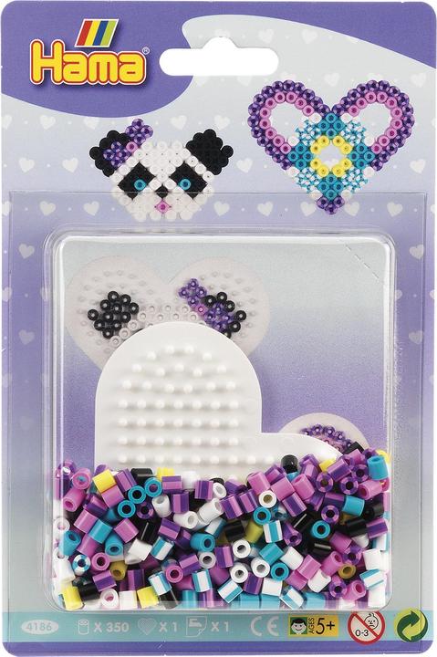 Actual product image Hama Beads midi "Stripe beads - Heart", in blister pack