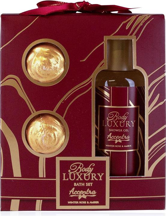Accentra Geschenkset BODY LUXURY mit Badebomben in Rosen-Form (Haarpflege set)