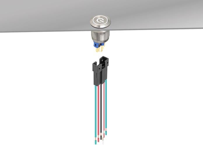 Actual product image Delock Fassung für 22 mm 6 Pin Taster oder Schalter