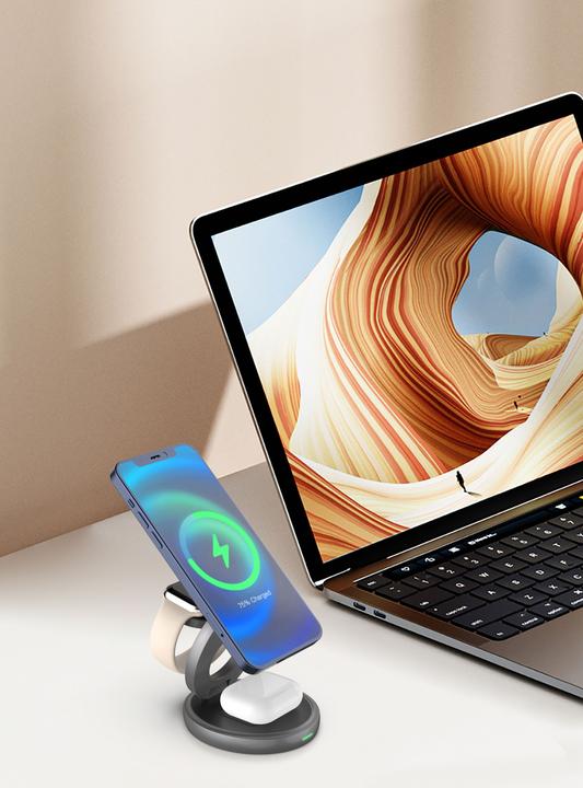 Immagine prodotto LMP Twist 3-in-1,wireless charging station iPhone (15 W)