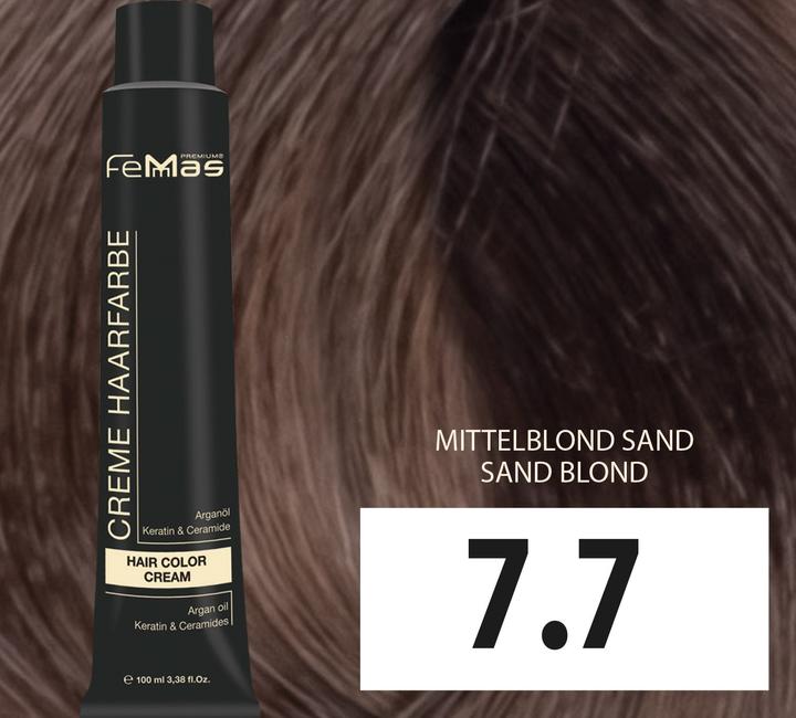 Image du produit FemMas 7.7) Coloration Blond Moyen Sable 100ml (Sable)