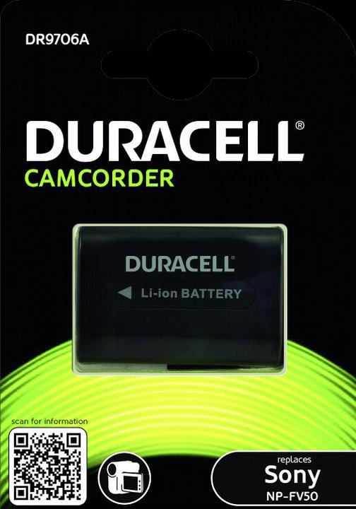 Produktbild Duracell Li-Ion Akku 650 mAh für Sony NP-FV50 (Kamera Akku)